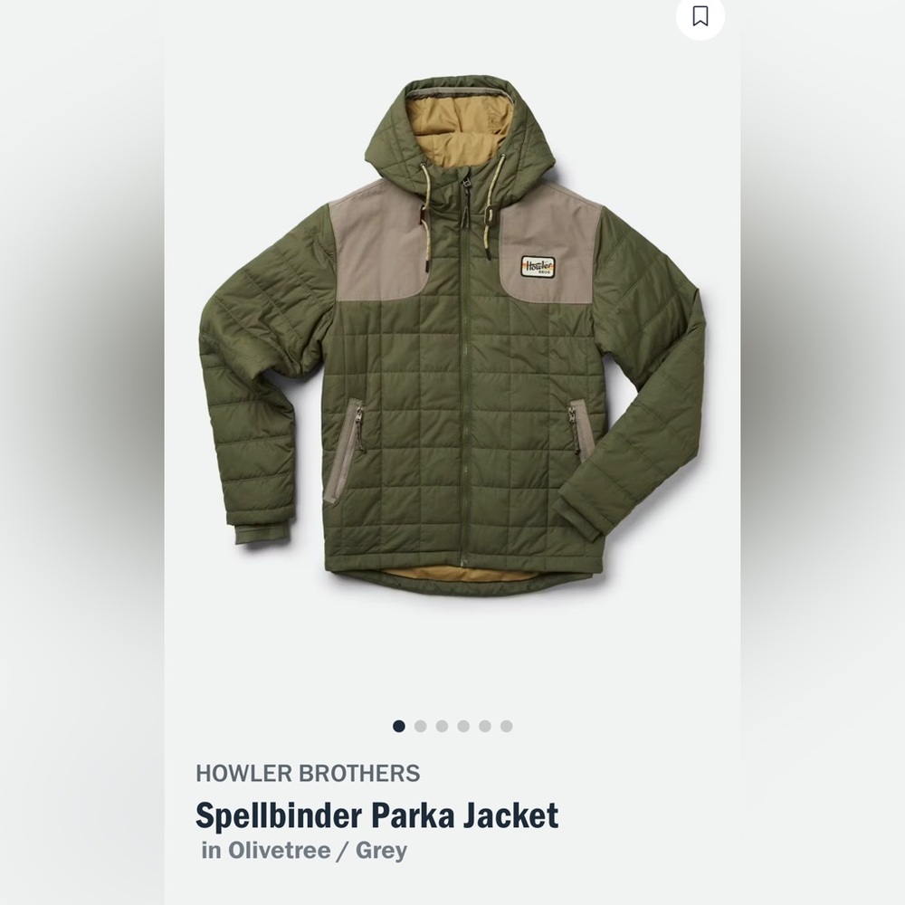 Howler Brothers Spellbinder Parka Jacket - Olivetree/Grey